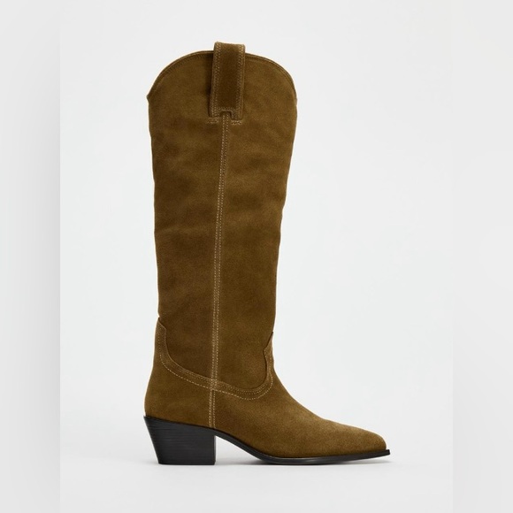 Zara Cowboy boots NEW NEVER WORN - Picture 1 of 4